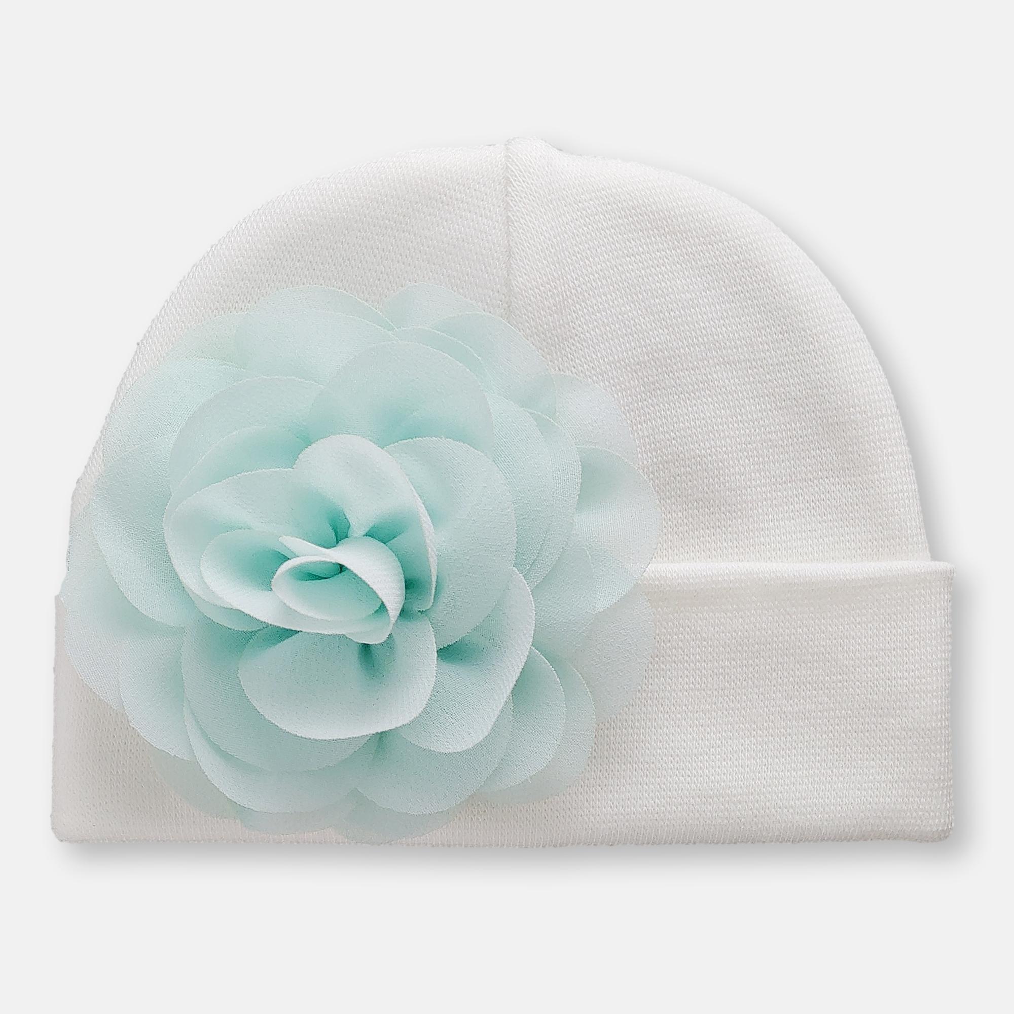 'Blossom Flower' Baby Hat // Mint