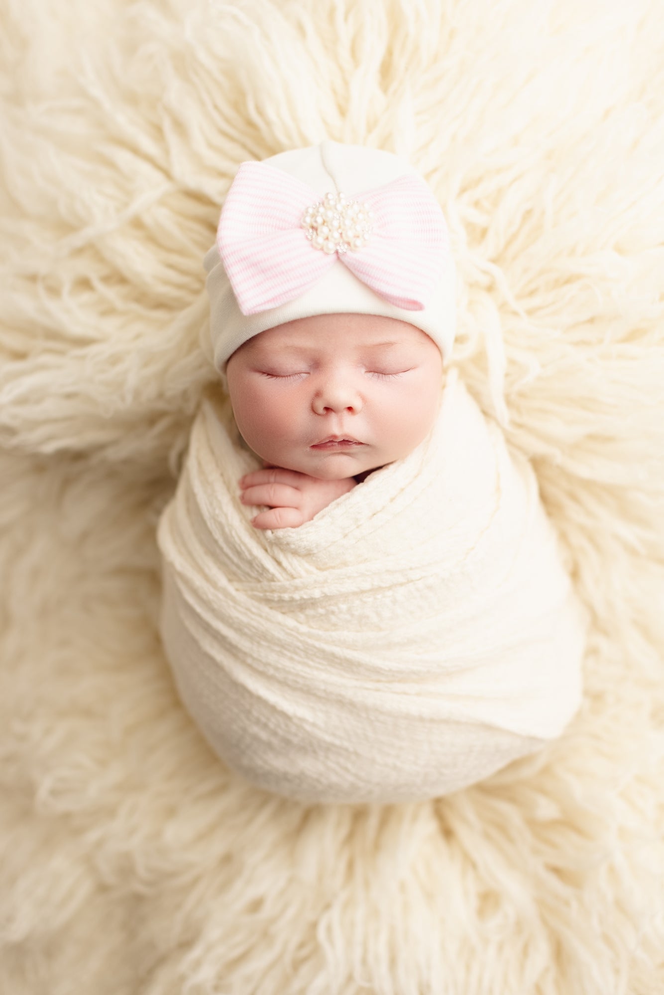 'Little Princess' Baby Hat // Pink Stripe