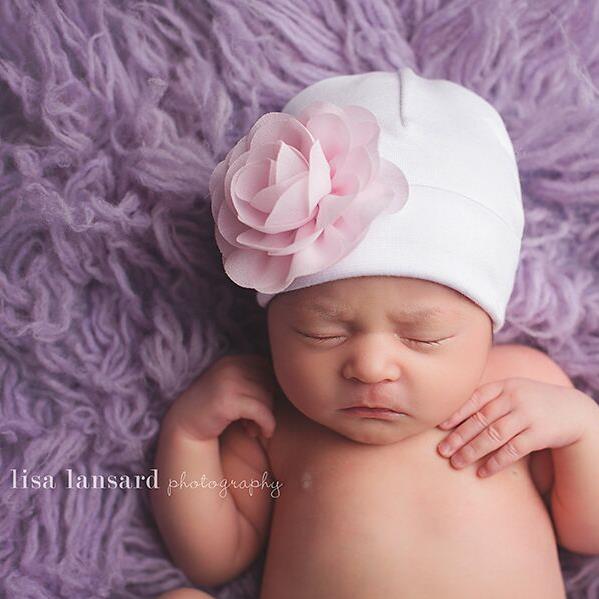 'Blossom Flower' Baby Hat // Pink