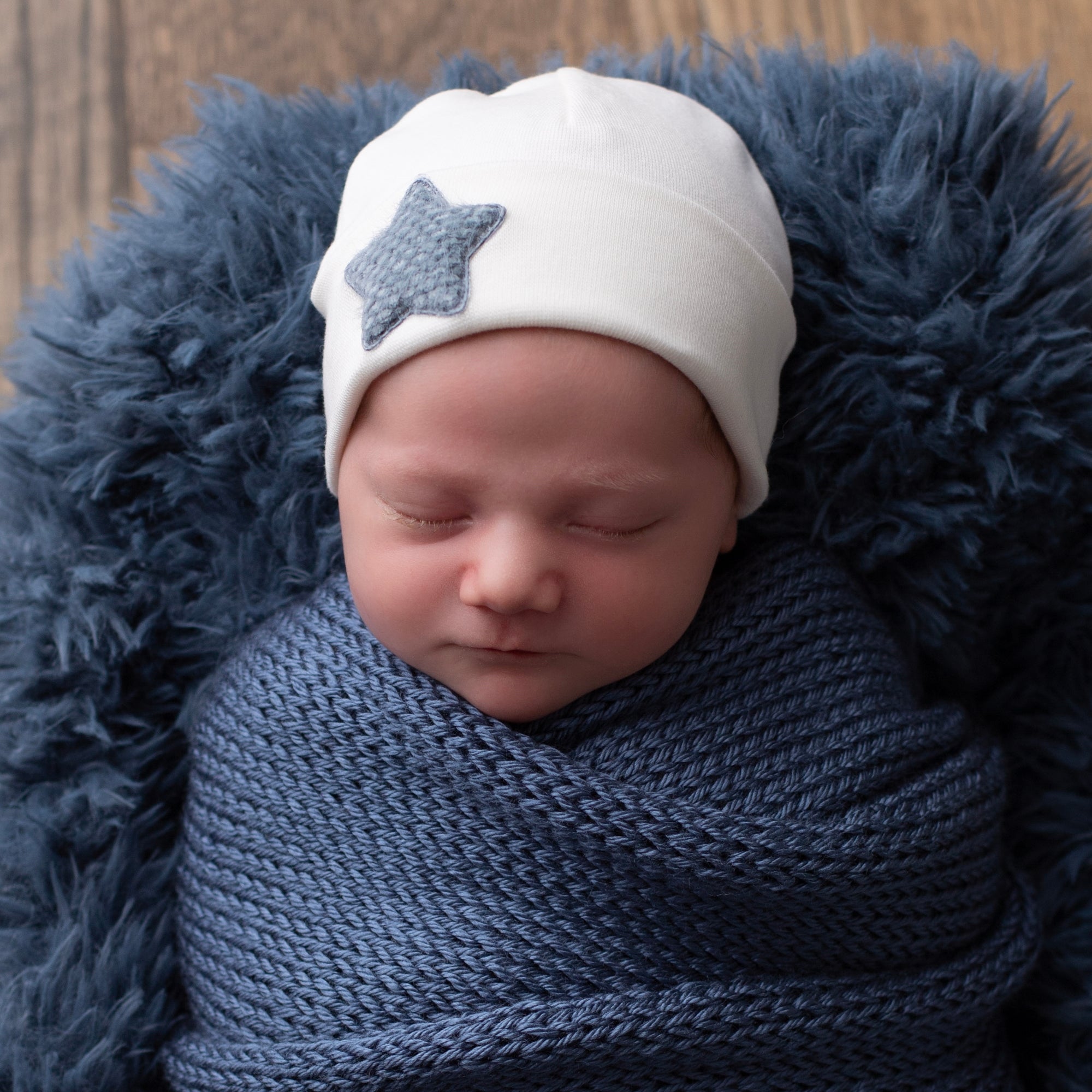 'Little Star' Baby Hat // Blue