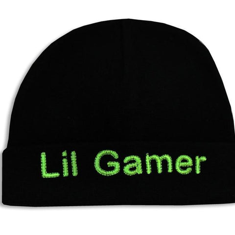 Embroidered Hat Black // Lil Gamer
