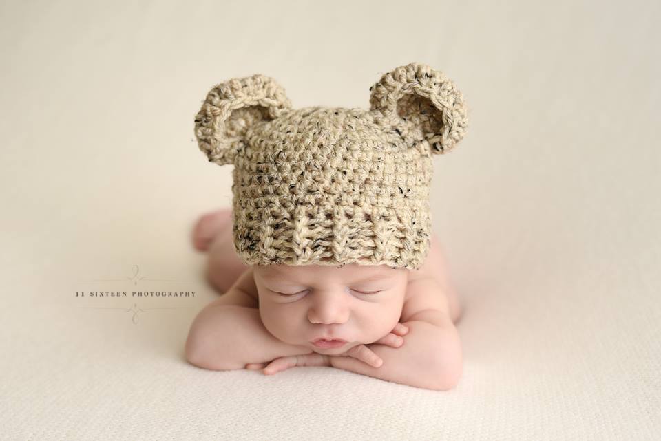 'Little Bear' Crochet Hat // Oatmeal-Little Bear Hat-UniqueKidz