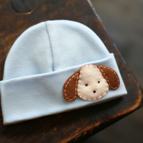 'Little Feltie' Baby Hat // Brown Puppy
