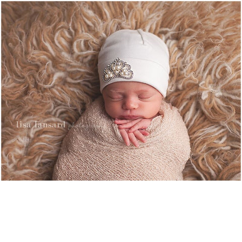 'Little Princess' Baby Hat // Ivory