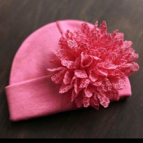 'Posh Flower' Baby Hat // Fuchsia