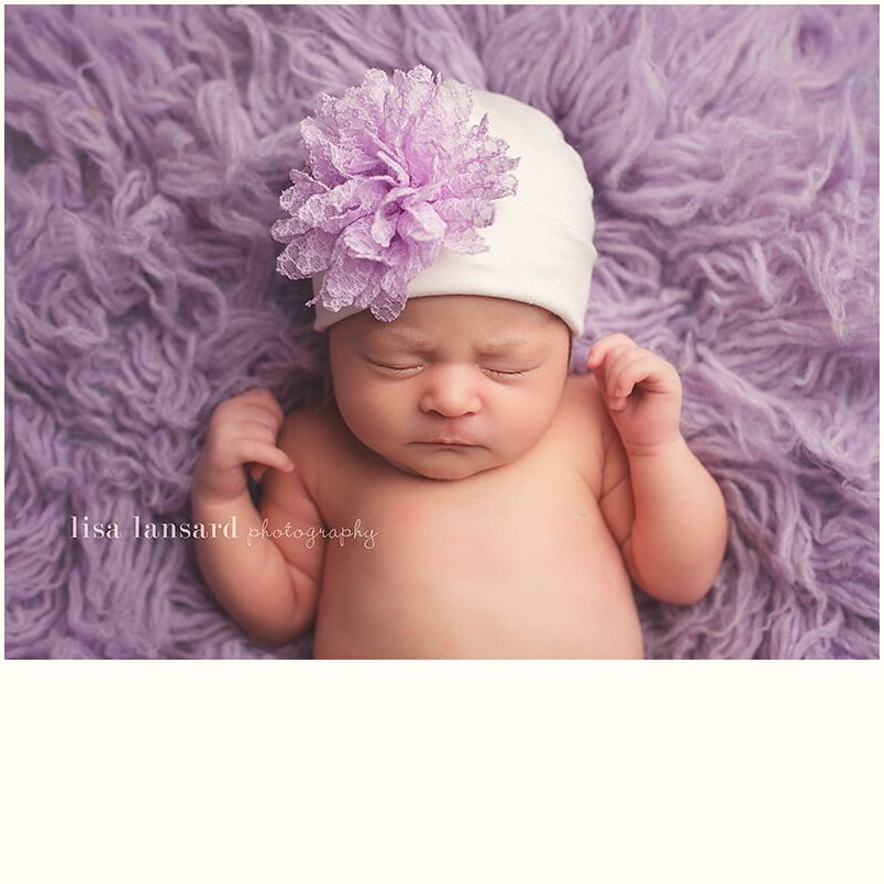 'Posh Flower' Baby Hat // Lilac