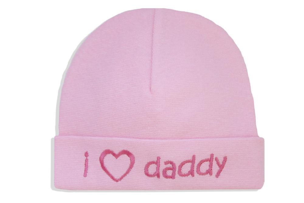 Preemie Embroidered Hat Pink // I Love Daddy-Embroidered Hats-UniqueKidz