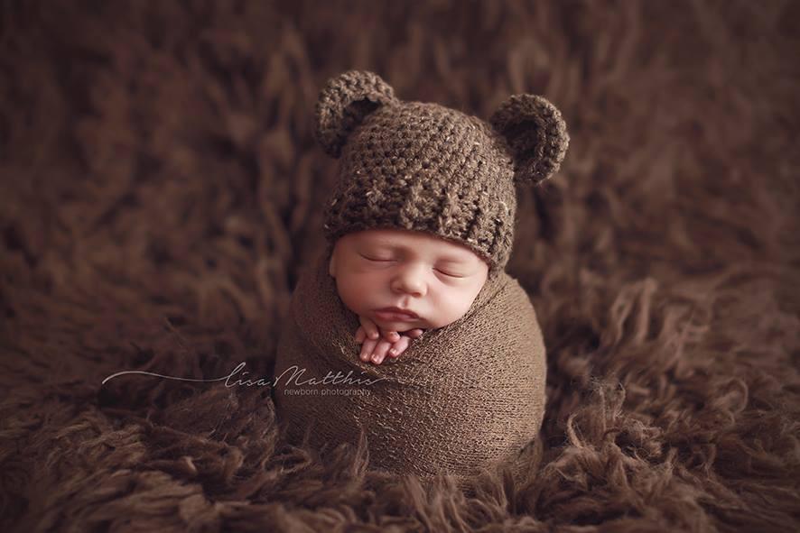 Preemie 'Little Bear' Crochet Hat // Brownie-Little Bear Hat-UniqueKidz