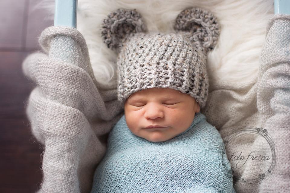 Preemie 'Little Bear' Crochet Hat // Grey Marble-Little Bear Hat-UniqueKidz