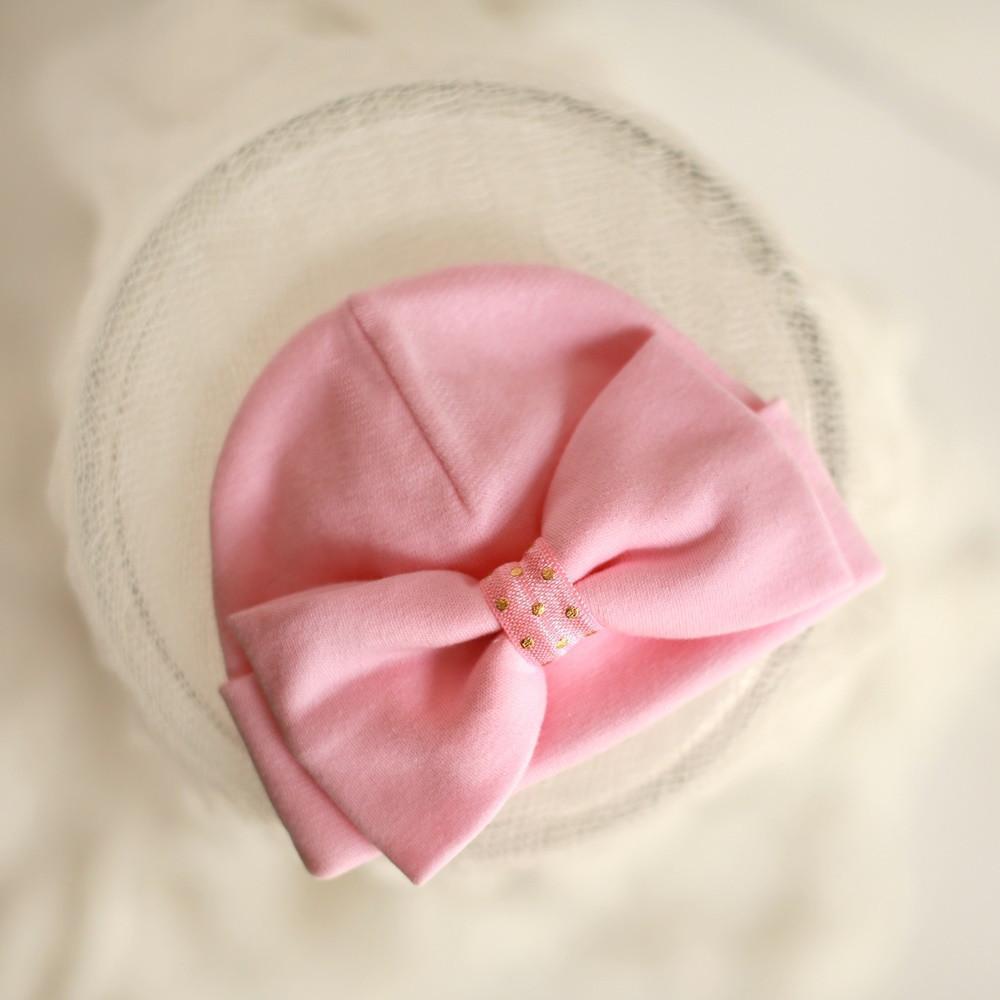 Preemie 'Luxe Bow' Hospital Hat // Pink-Bow Hospital Hats-UniqueKidz